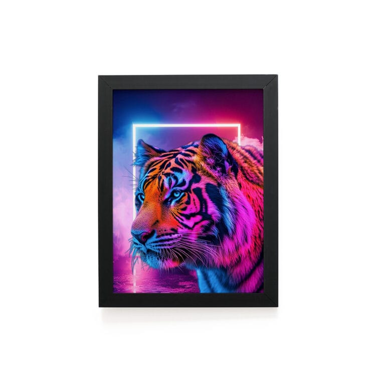 Quadro Decorativo 30x42cm – Neon – Tigre