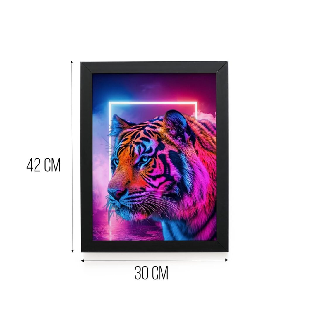 Quadro Decorativo 30x42cm - Neon - Tigre