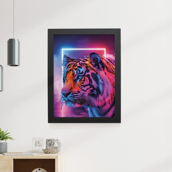 Quadro Decorativo 30x42cm - Neon - Tigre - Imagem 5
