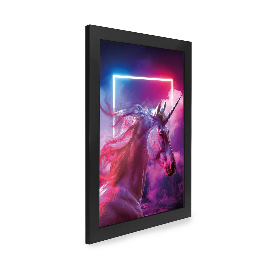 Quadro Decorativo 30x42cm - Neon - Unicórnio