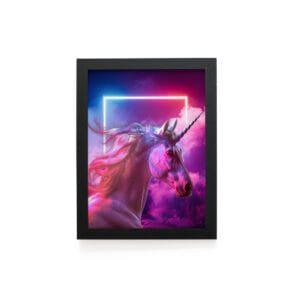 Quadro Decorativo 30x42cm - Neon - Unicórnio
