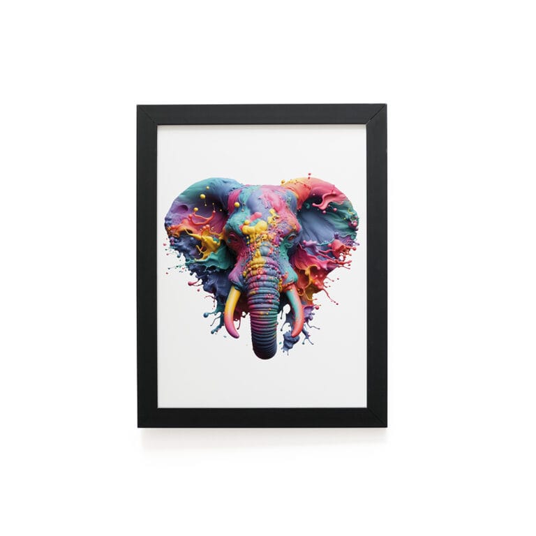 Quadro Decorativo 30x42cm – Paint Art – Elefante