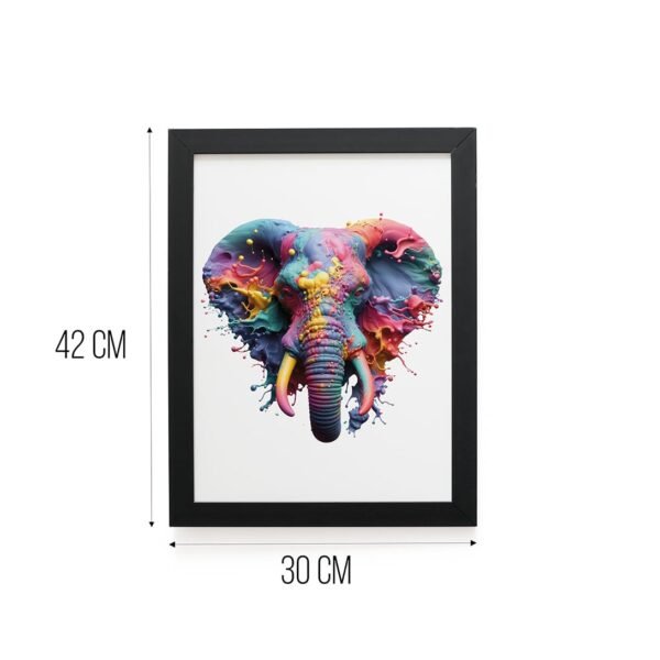 Quadro Decorativo 30x42cm - Paint Art - Elefante - Imagem 5