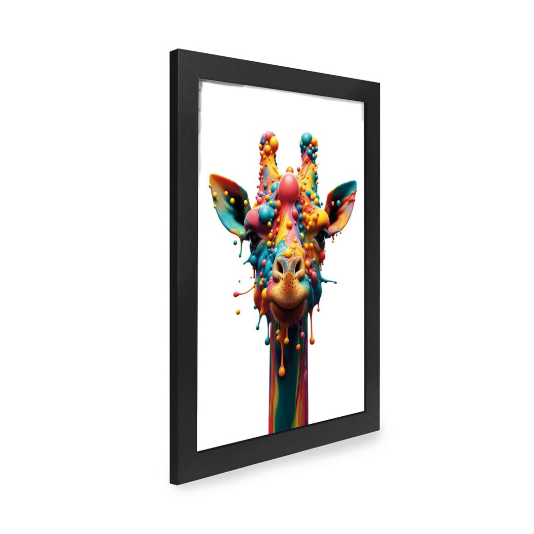 Quadro Decorativo 30x42cm - Paint Art - Girafa
