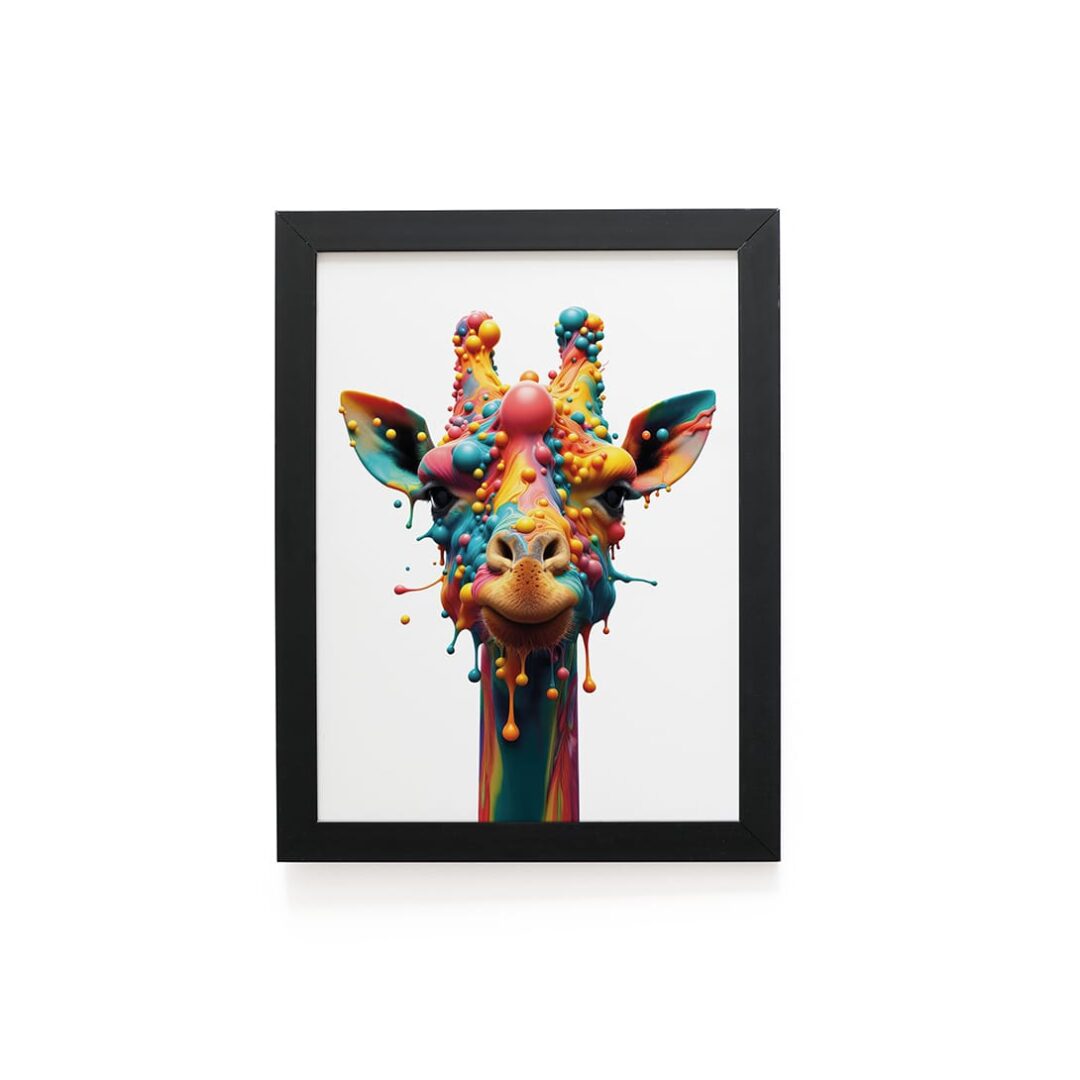 Quadro Decorativo 30x42cm - Paint Art - Girafa