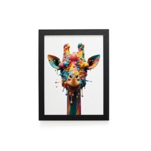 Quadro Decorativo 30x42cm - Paint Art - Girafa