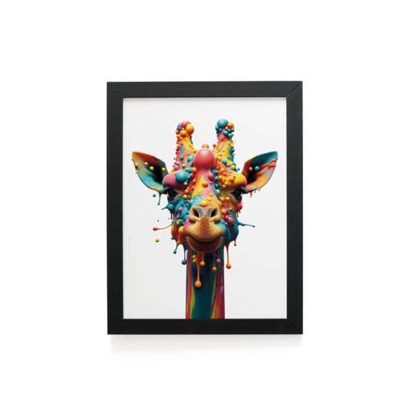 Quadro Decorativo 30x42cm - Paint Art - Girafa