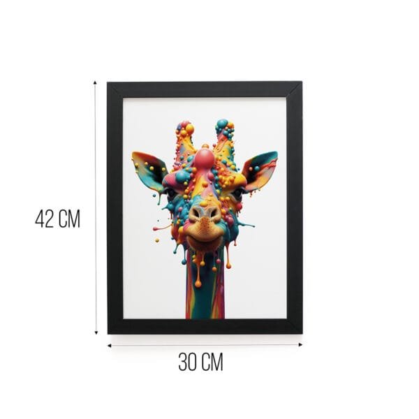 Quadro Decorativo 30x42cm - Paint Art - Girafa - Imagem 5