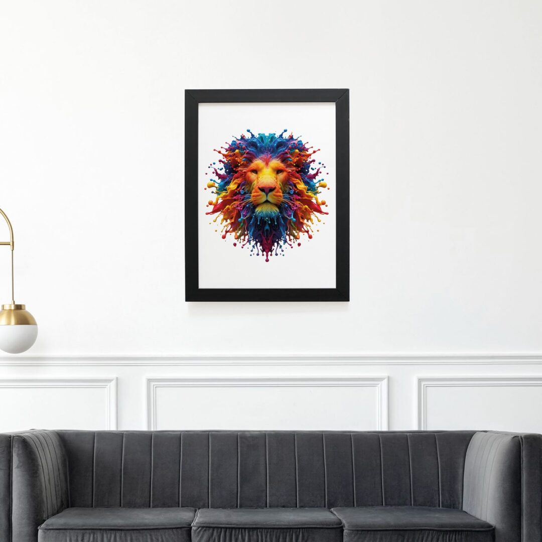 Quadro Decorativo 30x42cm - Paint Art - Leão