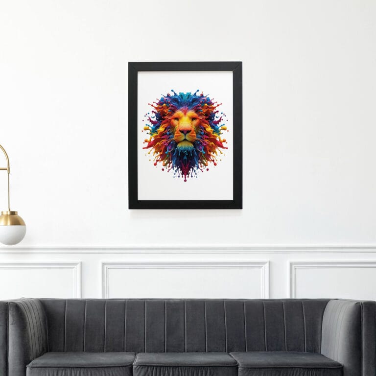 Quadro Decorativo 30x42cm – Paint Art – Leão