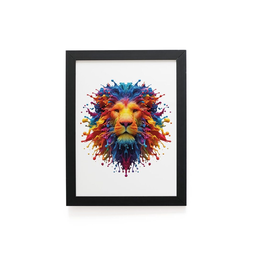 Quadro Decorativo 30x42cm - Paint Art - Leão