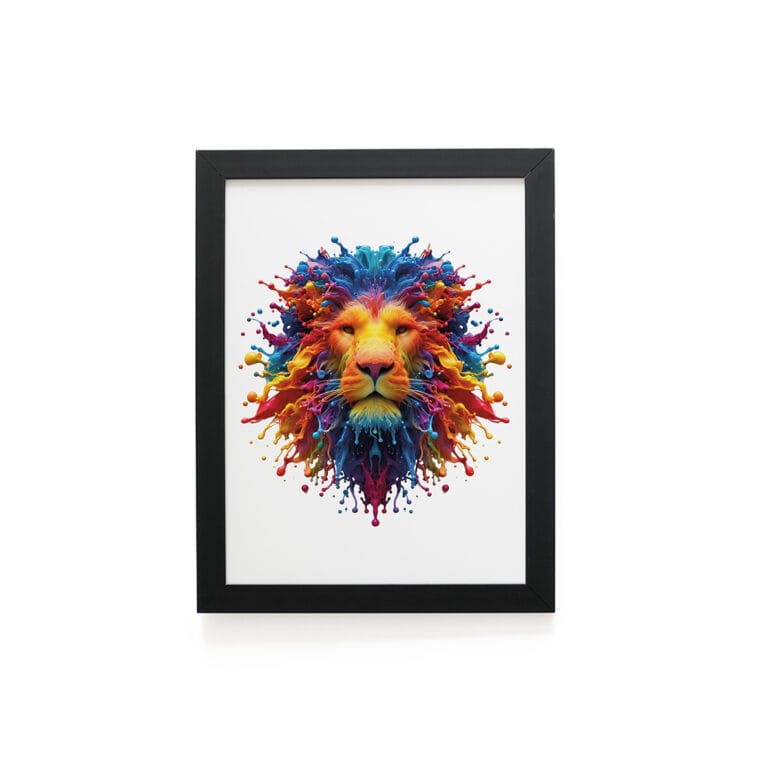 Quadro Decorativo 30x42cm – Paint Art – Leão