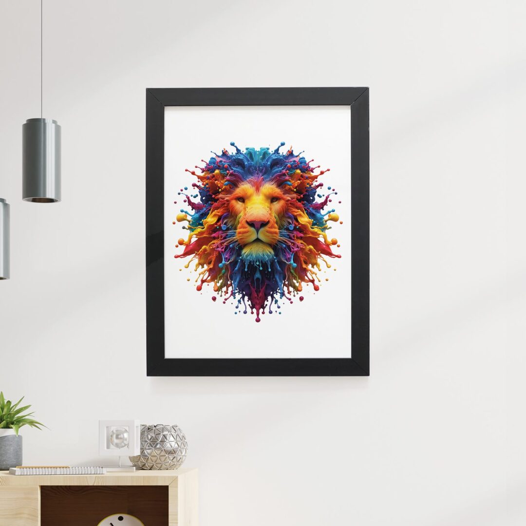 Quadro Decorativo 30x42cm - Paint Art - Leão