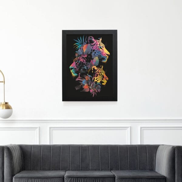 Quadro Decorativo 30x42cm - Paint Art - Onças - Imagem 2