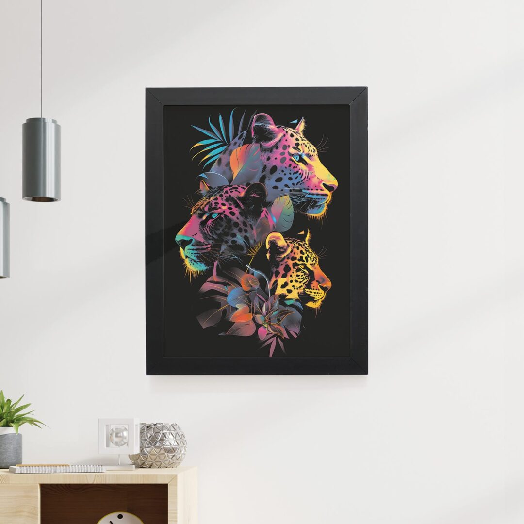 Quadro Decorativo 30x42cm - Paint Art - Onças