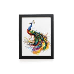 Quadro Decorativo 30x42cm - Paint Art - Pavão