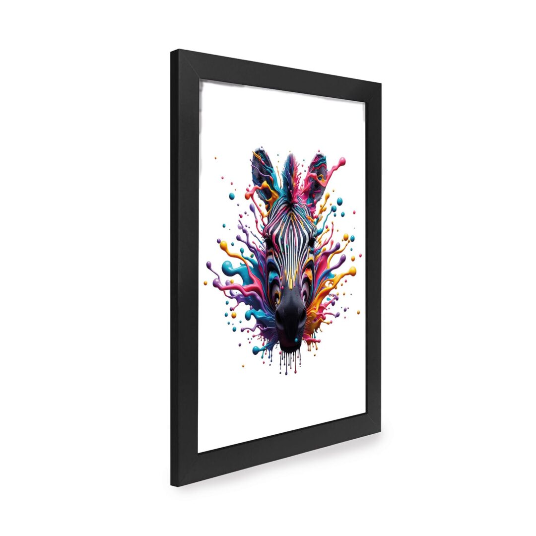 Quadro Decorativo 30x42cm - Paint Art - Zebra
