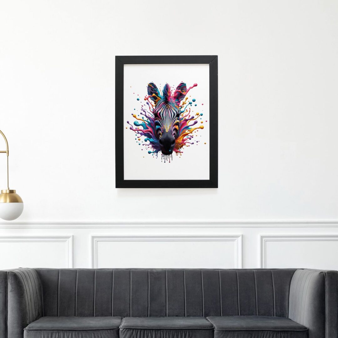 Quadro Decorativo 30x42cm - Paint Art - Zebra