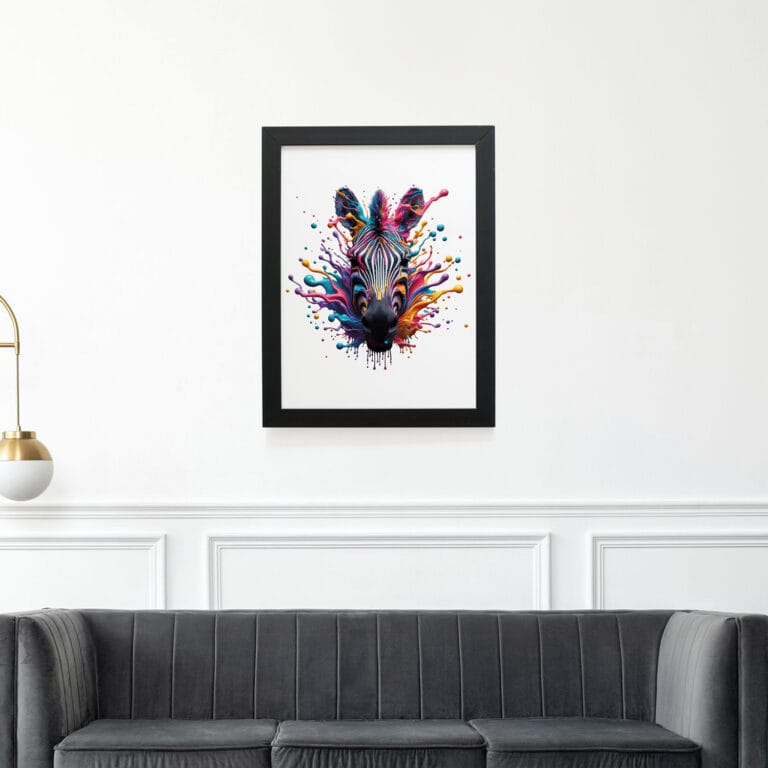 Quadro Decorativo 30x42cm – Paint Art – Zebra