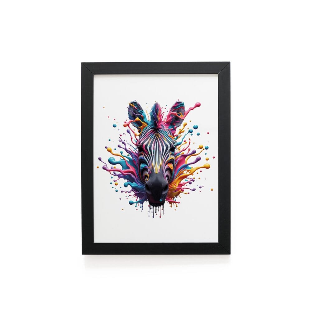Quadro Decorativo 30x42cm - Paint Art - Zebra
