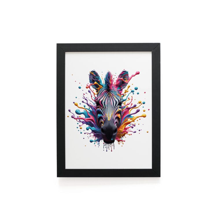 Quadro Decorativo 30x42cm – Paint Art – Zebra