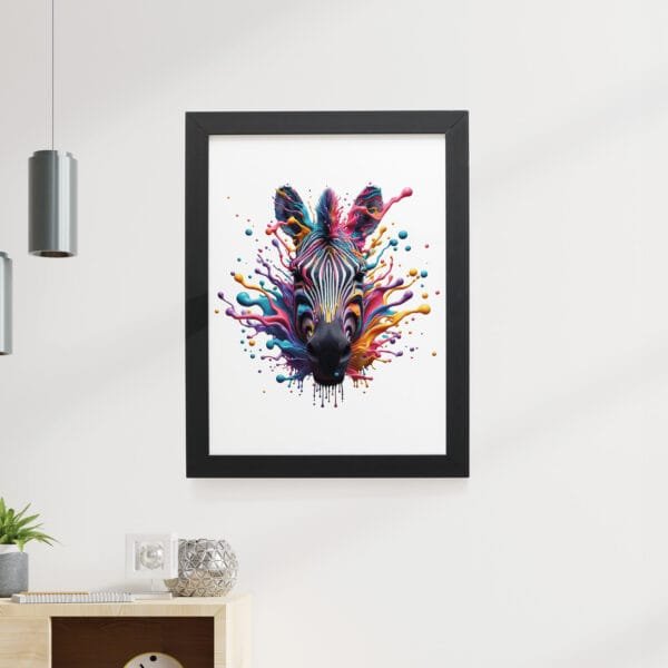 Quadro Decorativo 30x42cm - Paint Art - Zebra - Imagem 4