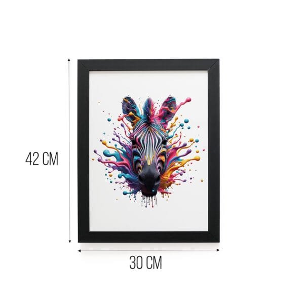 Quadro Decorativo 30x42cm - Paint Art - Zebra - Imagem 5