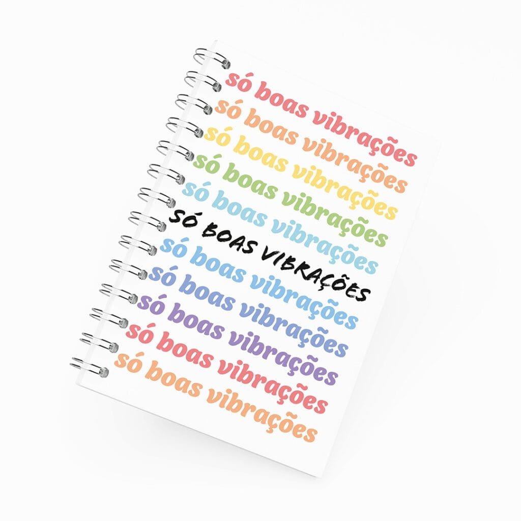 Caderno Grande 19x27cm - Boas Vibrações