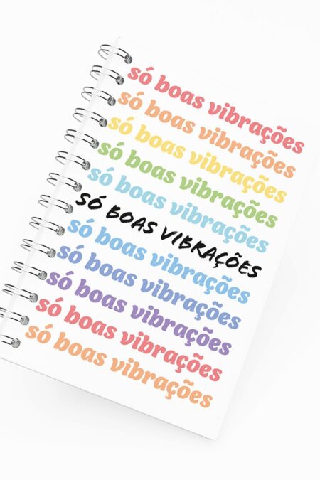 Caderno Grande 19x27cm - Boas Vibrações