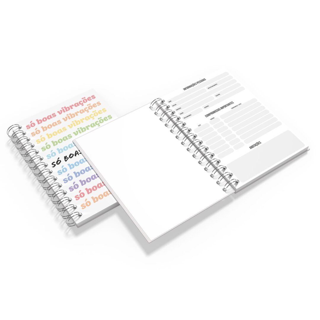 Caderno Grande 19x27cm - Boas Vibrações