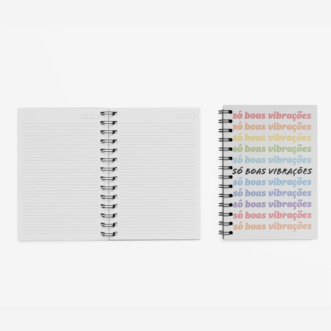 Caderno Grande 19x27cm - Boas Vibrações