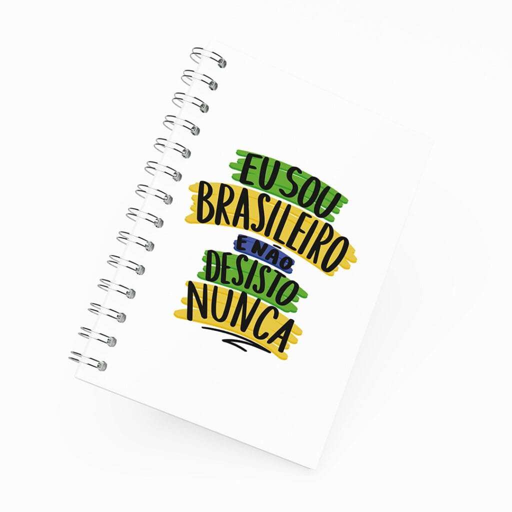 Caderno Grande 19x27cm - Não Desisto Nunca - Branco