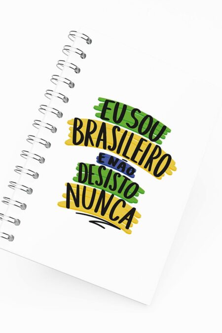 Caderno Grande 19x27cm - Não Desisto Nunca - Branco