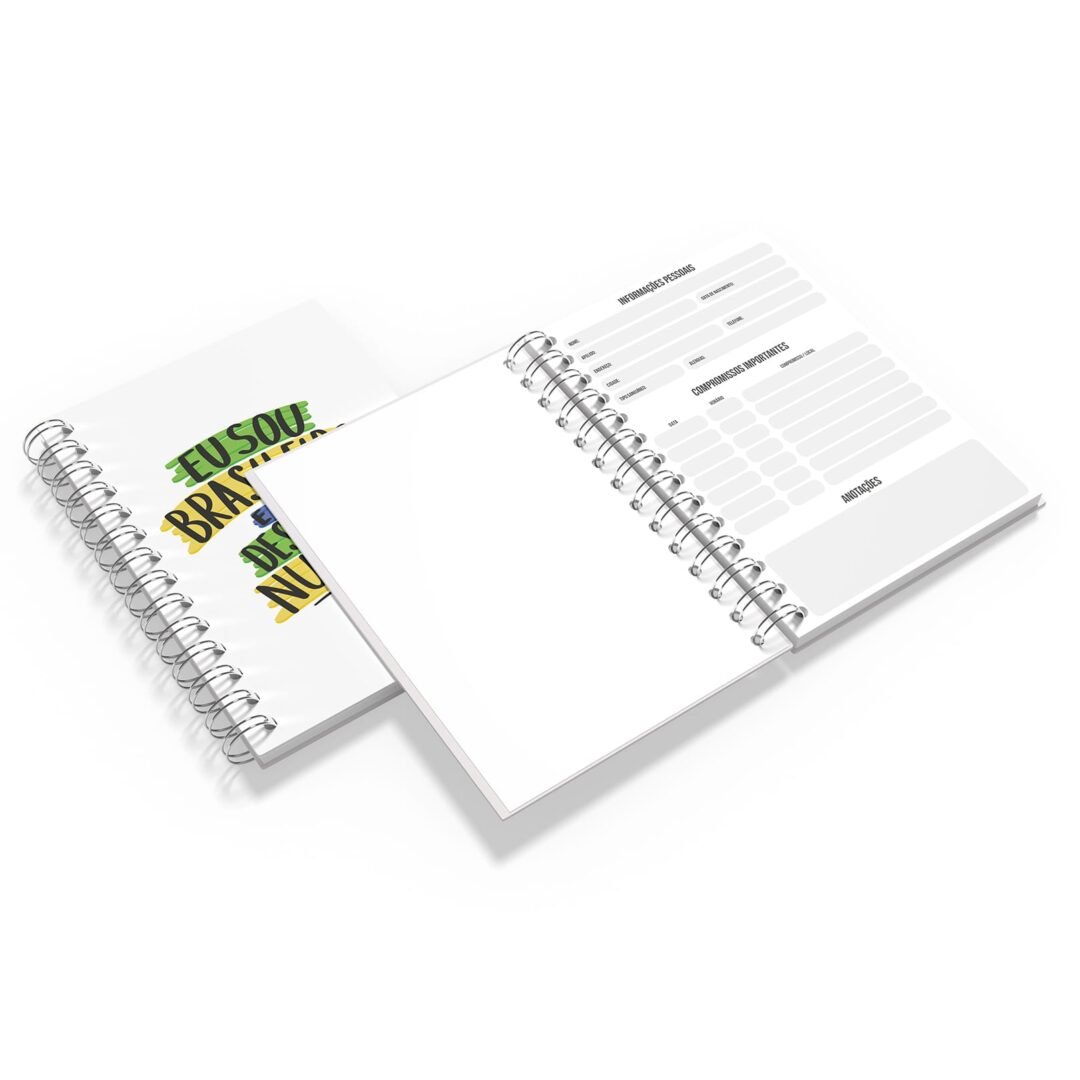 Caderno Grande 19x27cm - Não Desisto Nunca - Branco