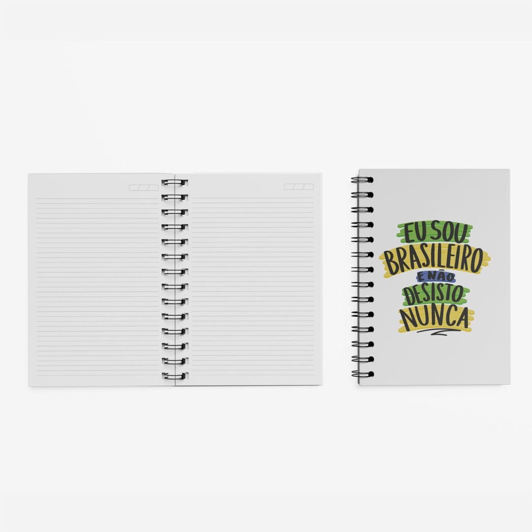 Caderno Grande 19x27cm - Não Desisto Nunca - Branco