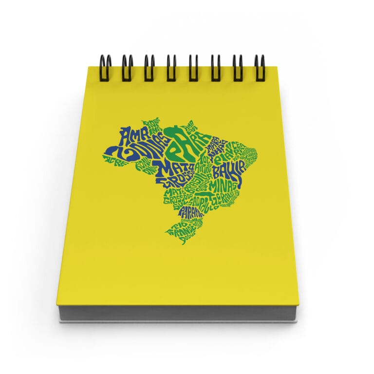 Bloco de Notas 10x15cm – Brasil em Palavras