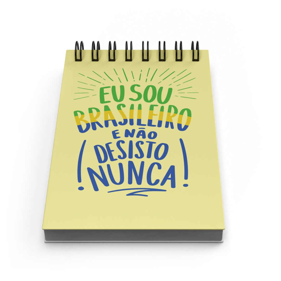 Bloco de Notas 10x15cm - Não Desisto Nunca - Amarelo