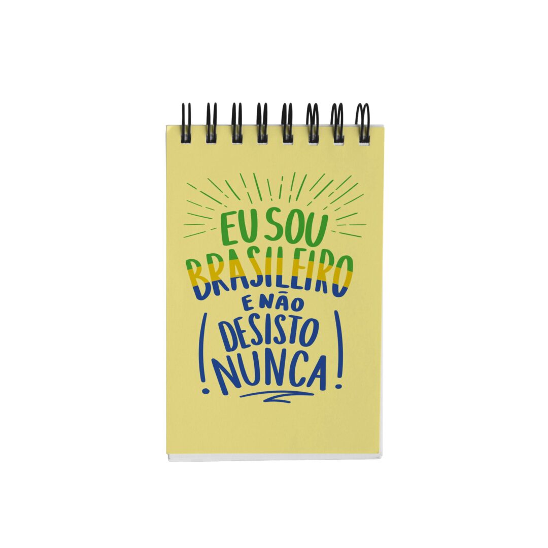 Bloco de Notas 10x15cm - Não Desisto Nunca - Amarelo