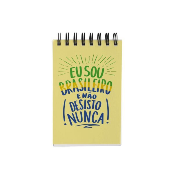 Bloco de Notas 10x15cm - Não Desisto Nunca - Amarelo - Imagem 3