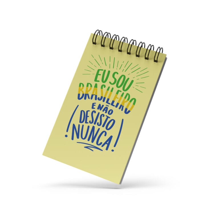 Bloco de Notas 10x15cm – Não Desisto Nunca – Amarelo