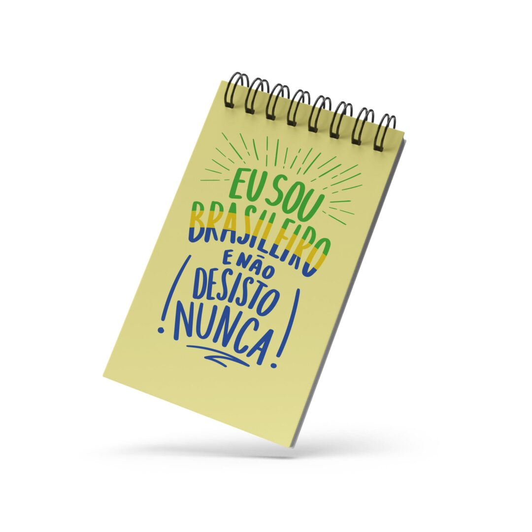 Bloco de Notas 10x15cm - Não Desisto Nunca - Amarelo