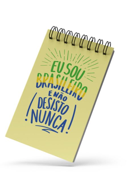 Bloco de Notas 10x15cm - Não Desisto Nunca - Amarelo