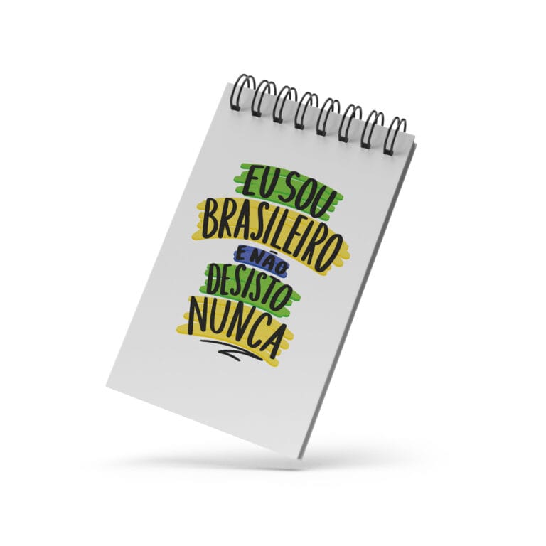Bloco de Notas 10x15cm – Não Desisto Nunca – Branco
