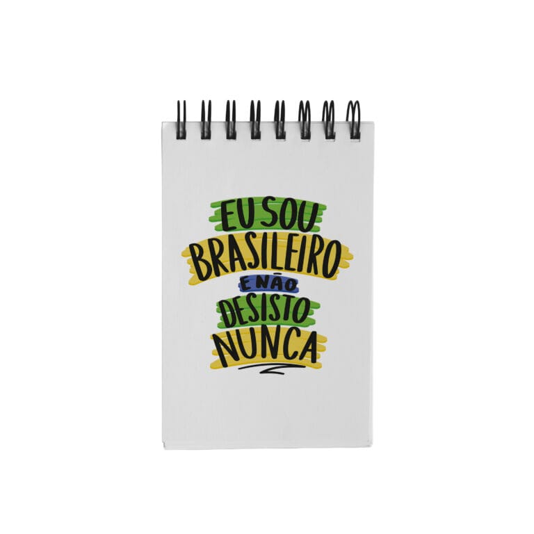 Bloco de Notas 10x15cm – Não Desisto Nunca – Branco