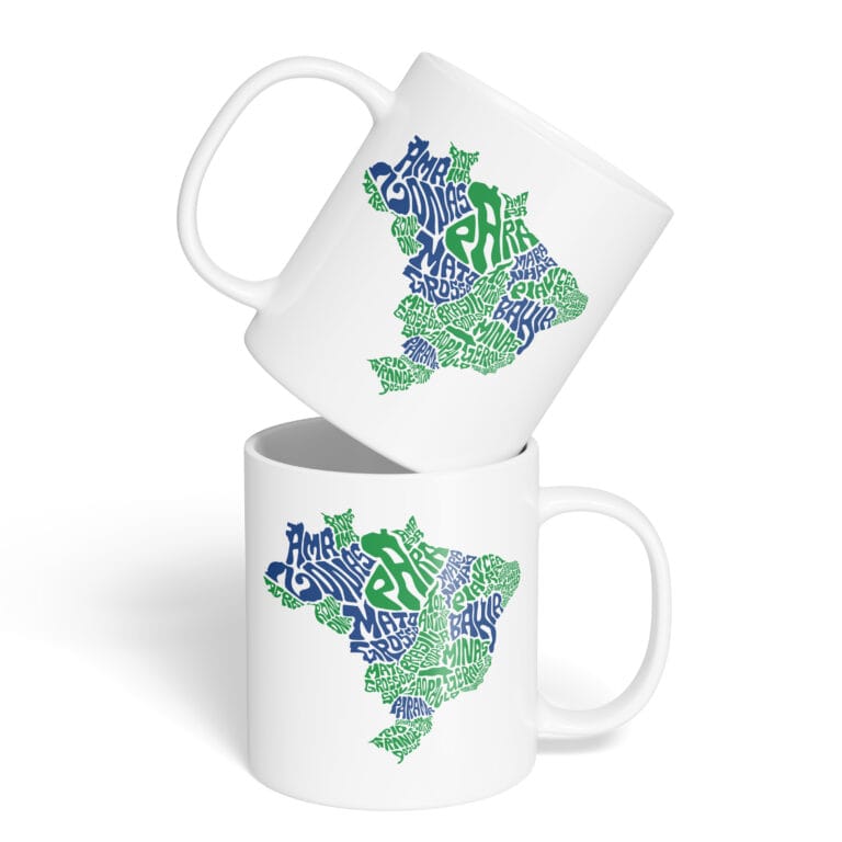 Caneca Cerâmica – Brasil em Palavras