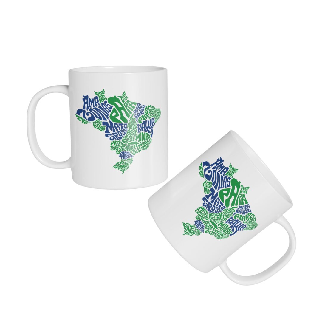 Caneca Cerâmica - Brasil em Palavras
