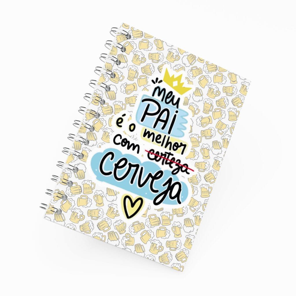 Caderno Grande 19x27cm - Pai com Cerveja