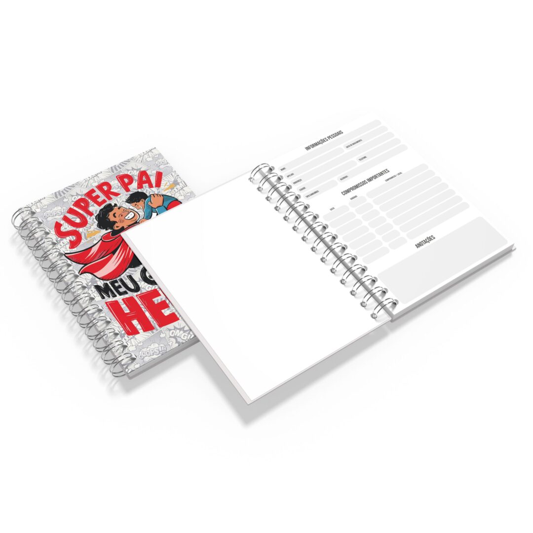 Caderno Grande 19x27cm - Super Pai