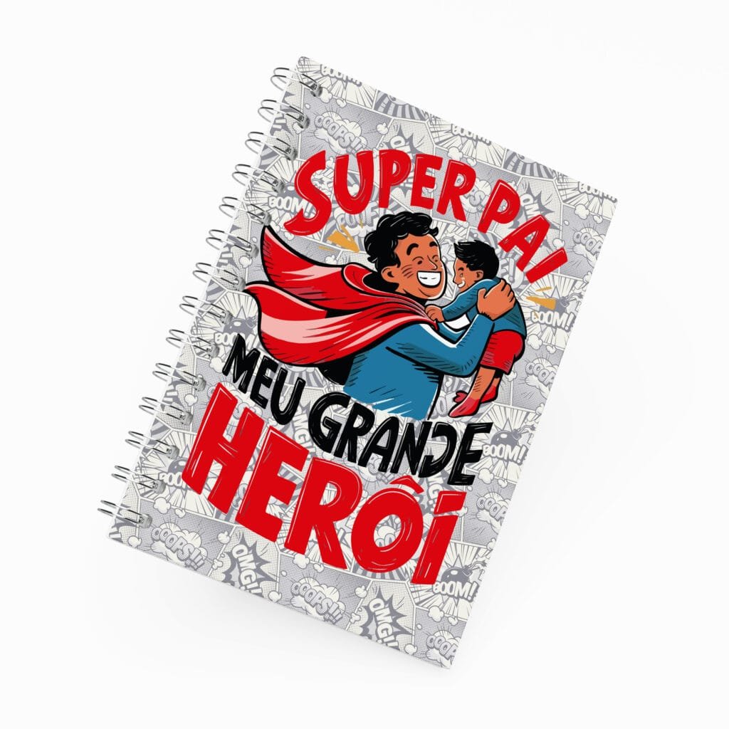 Caderno Grande 19x27cm - Super Pai