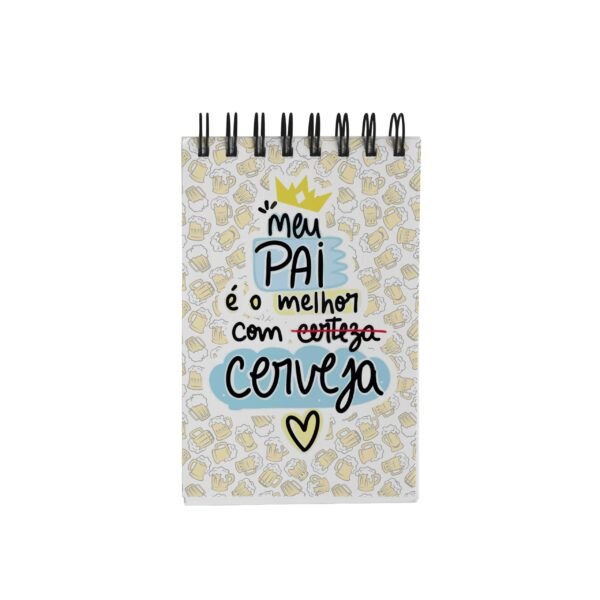 Bloco de Notas 10x15cm - Pai com Cerveja - Imagem 2